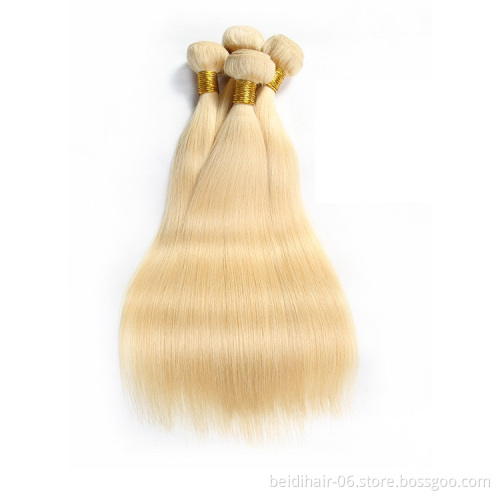613 bundles blonde hair virgin remy unprocessed indian human hair blonde body weave straight hair wholesale